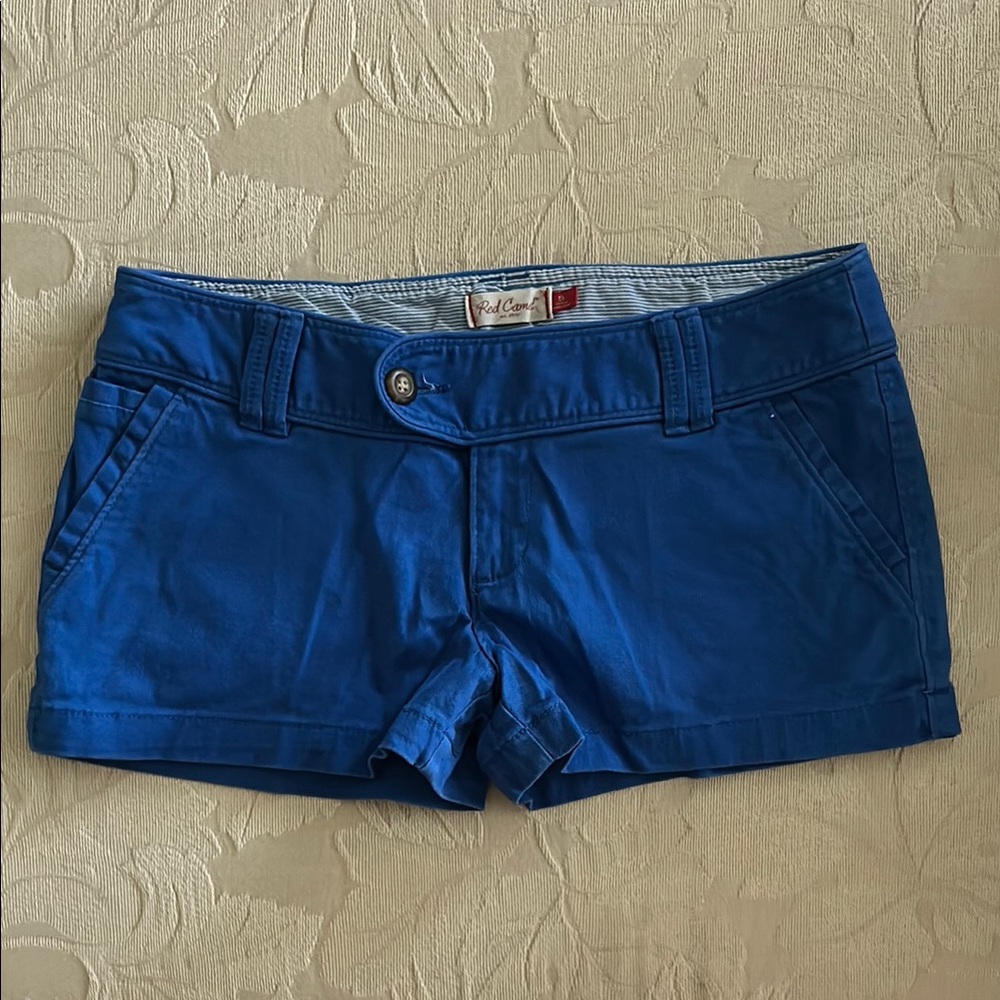 Red Camel Blue Bermuda Shorts Cotton Blend